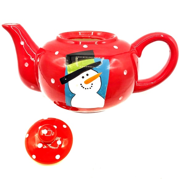 Winter Snowman Theme Large Tea Pot 30 oz - Picture 9 of 12